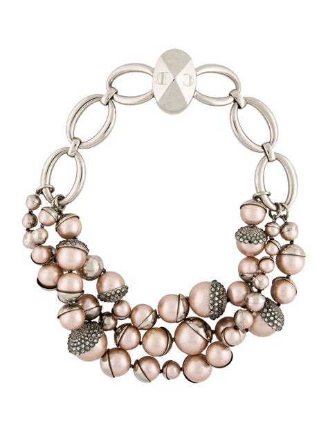 Faux Pearl Mise en Dior Multistrand Bracelet 